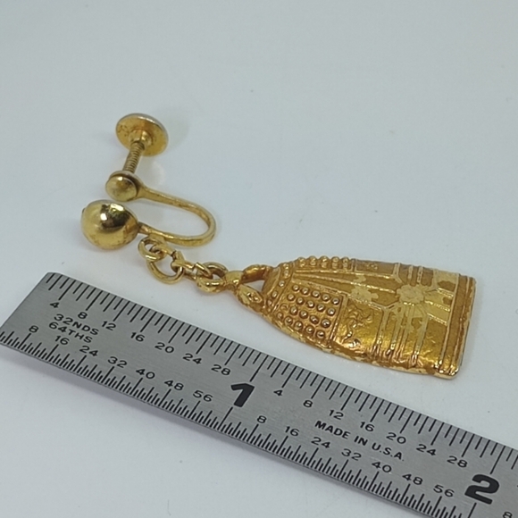 * vintage Alva Museum Replicas Temple Bells screwback earrings - Picture 3 of 6